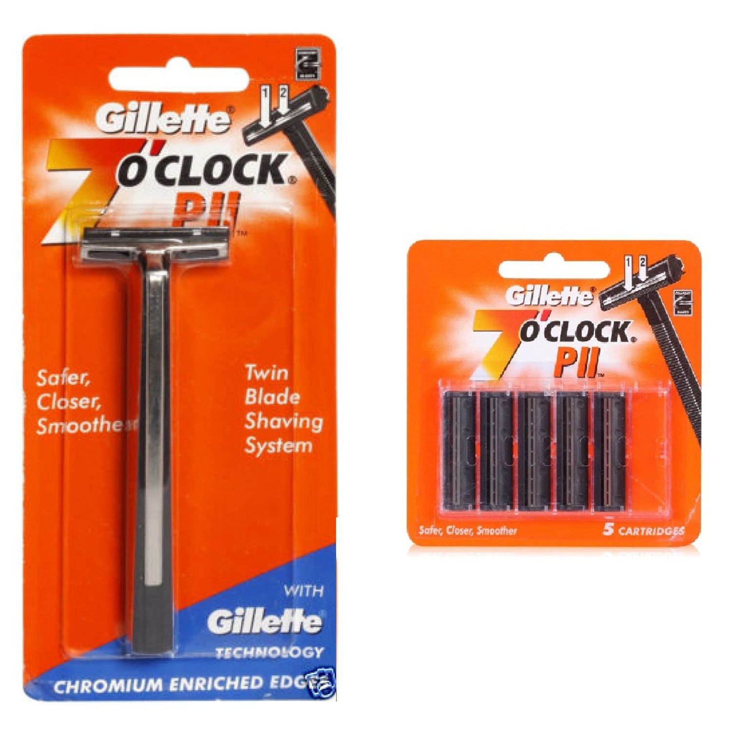 Gillette 7 O-Clock P2 Cartridges 5 S
