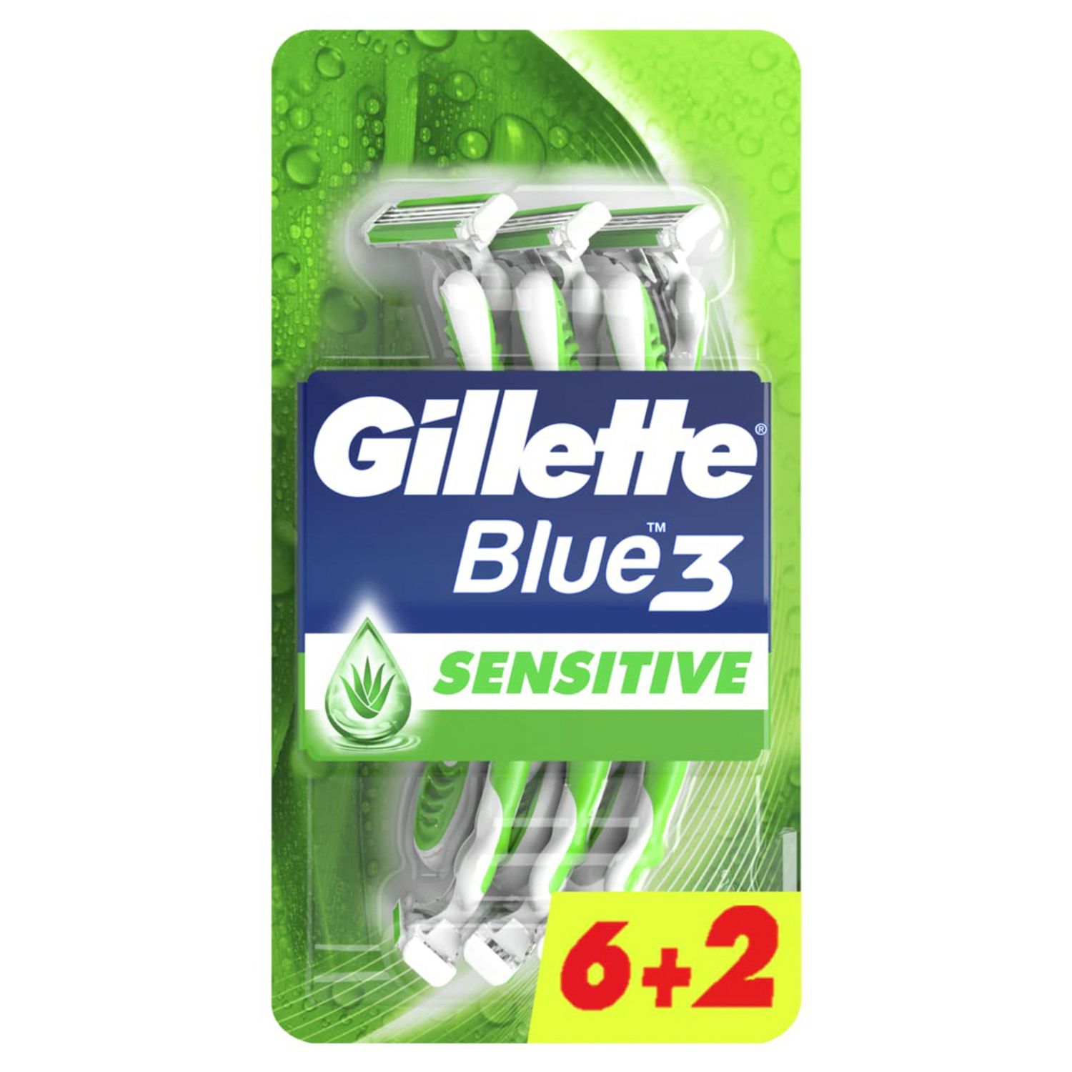 GILLETTE BLUE3 SENSITIVE 6CT RAZORS -1270/=