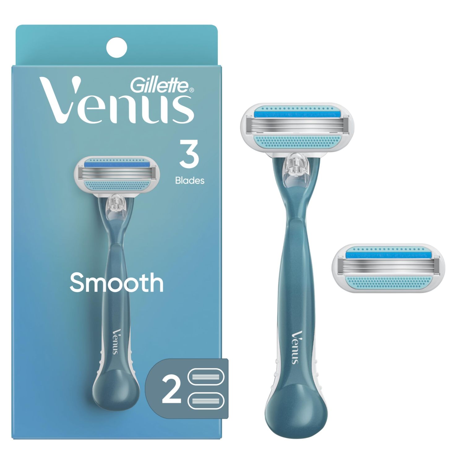 GILLETTE VEENUS SMOOTH RAZOR(12)-750/=