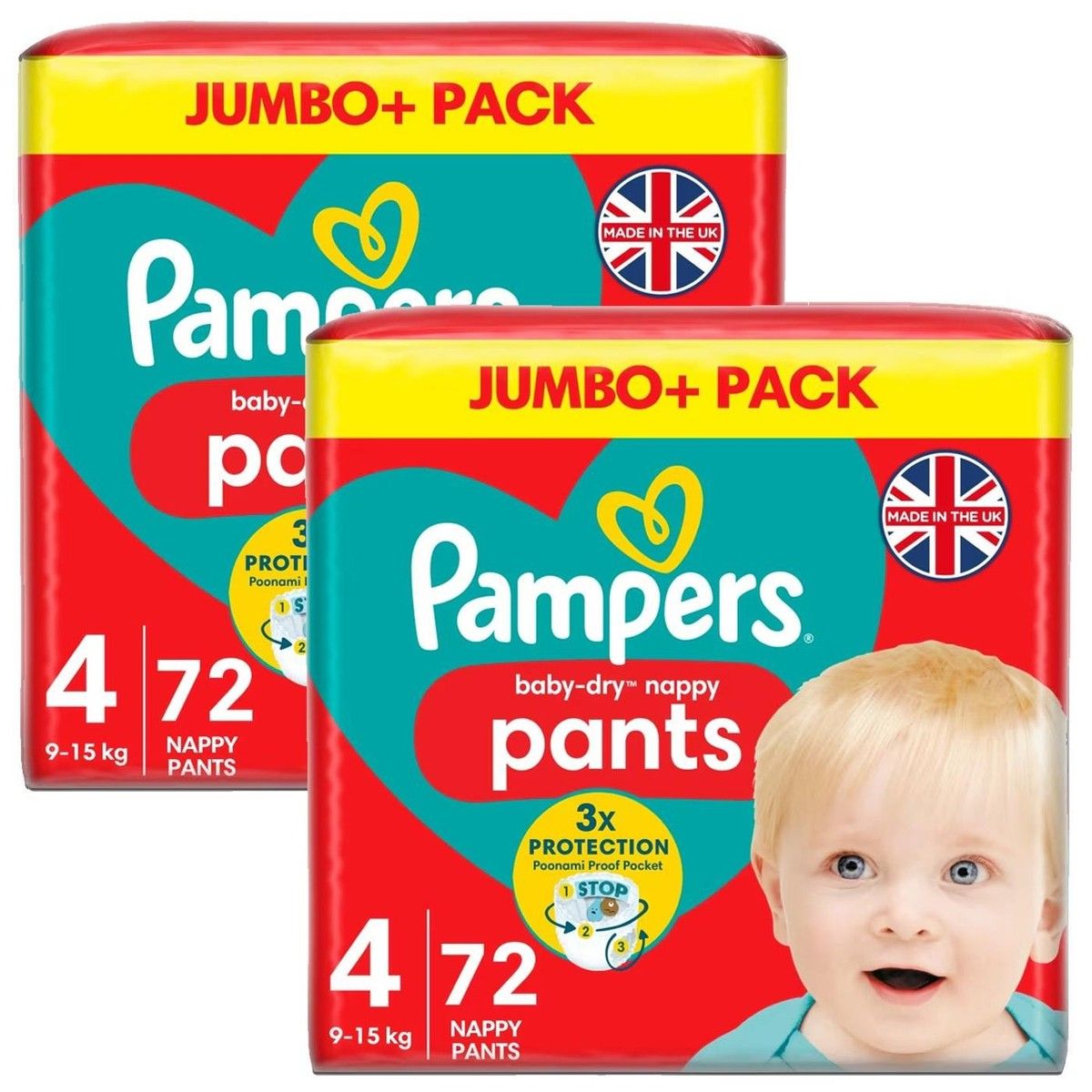 PAMPERS PANTS LG 4'S(72)-285/=