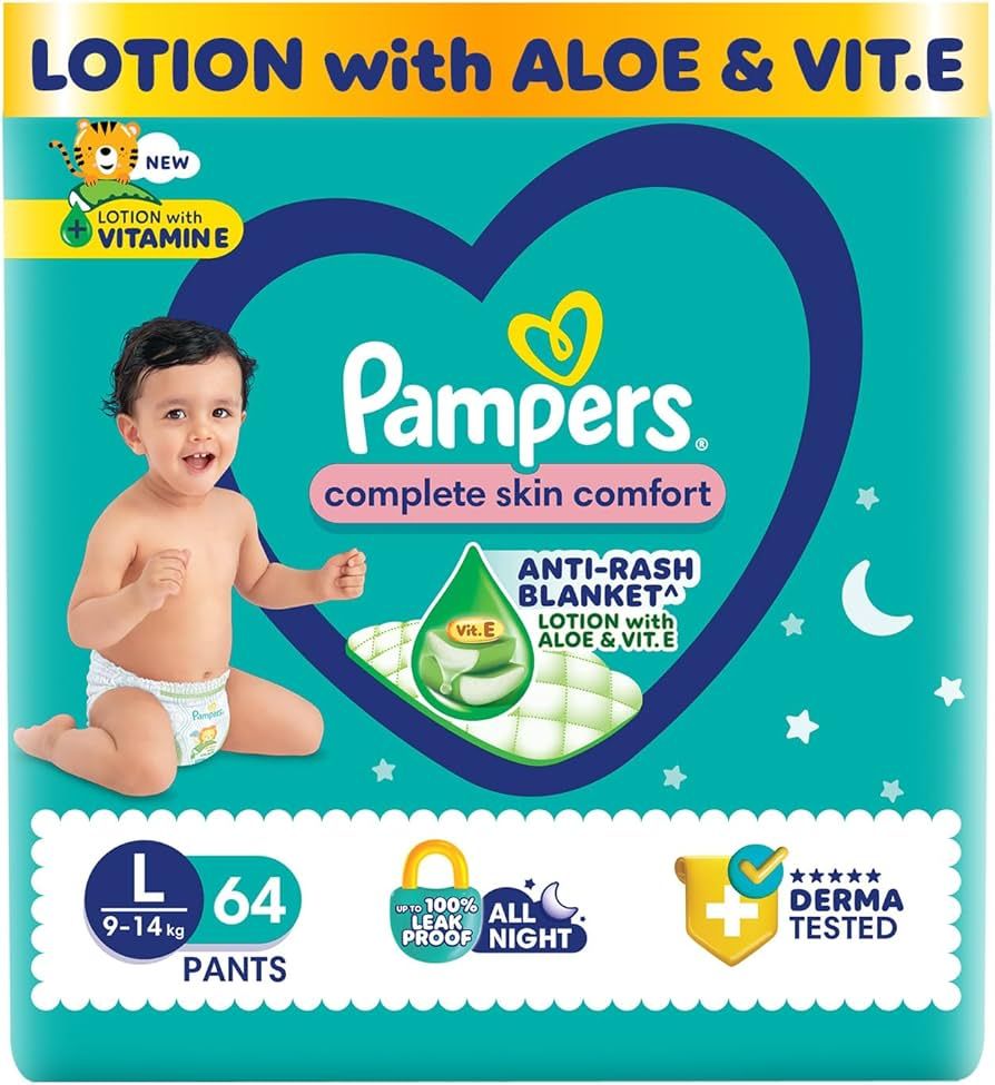 PAMPERS PANTS LG 64'S(4)-9400/=