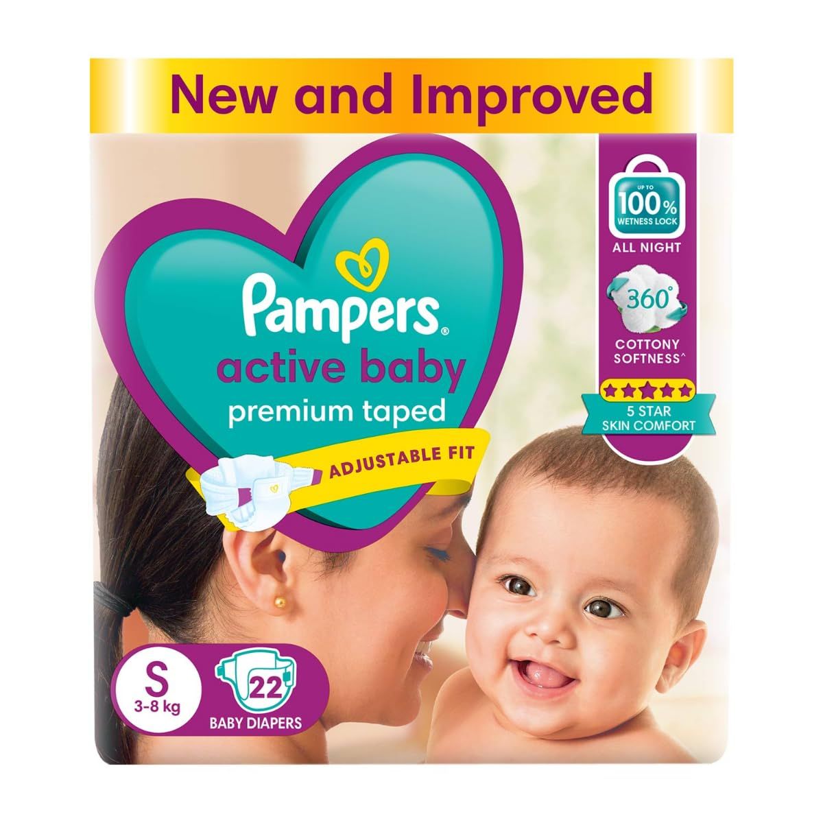 PAMPERS TAPE SM 22'S(12)-1870/=
