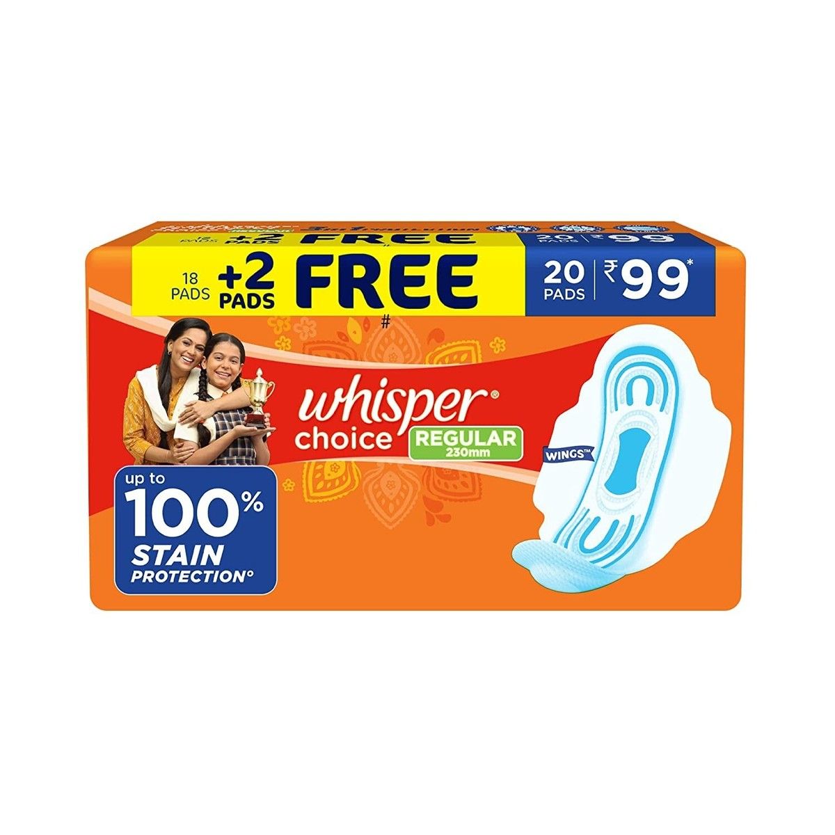 Whisper Regular Choice 8 s