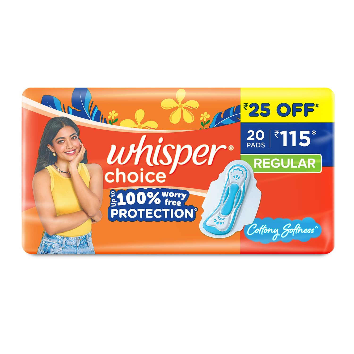 Whisper Regular Flow Wings 20 s